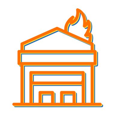 ateş Ağı simgesi basit illüstrasyon