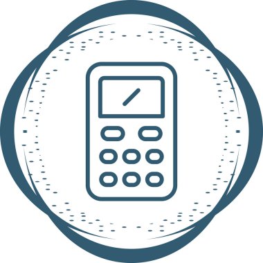 Eski cep telefonu simgesi. Basit vektör illüstrasyonu