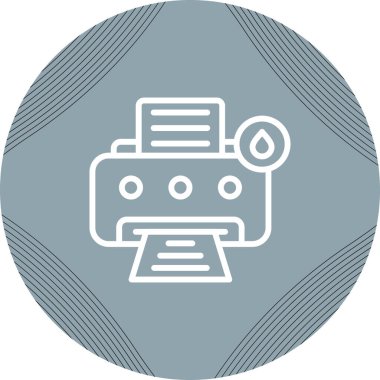 Yazıcı simgesi vektör illüstrasyonu 