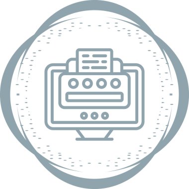 Yazıcı simgesi vektör illüstrasyonu 