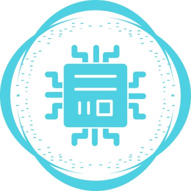 Mikroçip. Web simgesi basit illüstrasyon