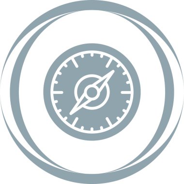 Pusula simgesini, basit vektör çizim 