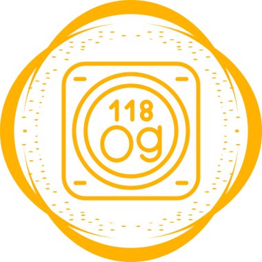 Kimyasal elementin ağ basit illüstrasyonu