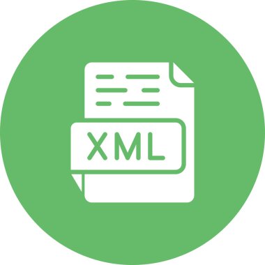 xml dosya biçimi simgesi, vektör illüstrasyonu