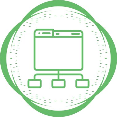 Ağ web simgesi vektör illüstrasyonu