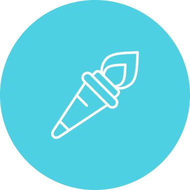 Meşale Web simgesi vektör illüstrasyonu     