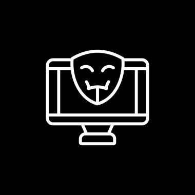 Hacker simgesinin özet vektör çizimi