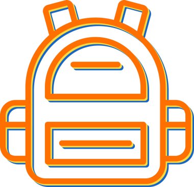 Sırt çantası. Web simgesi basit illüstrasyon