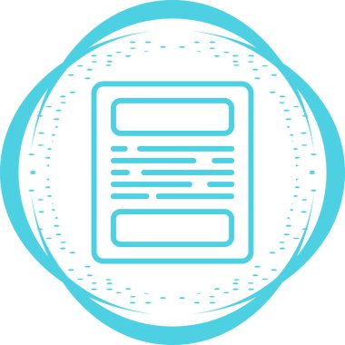 belge web simgesi vektör illüstrasyonu