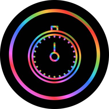 Kronometre simgesi. Web basit illüstrasyonu