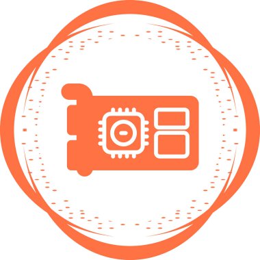 Basit Gpu simgesi vektör çizimi