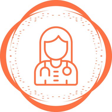 Klinik uygulaması için soyut düz vektör doktor simgesi
