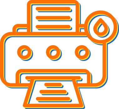 Yazıcı simgesi vektör illüstrasyonu 