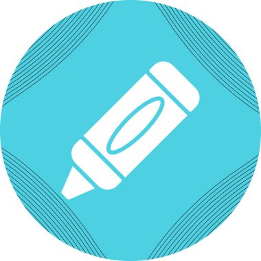 Pastel boya ikonunun vektör illüstrasyonu