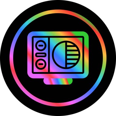 bilgisayar masaüstü simgesi vektör çizimi