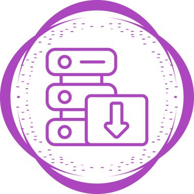 Modern simgeyi indirmenin vektör illüstrasyonu       