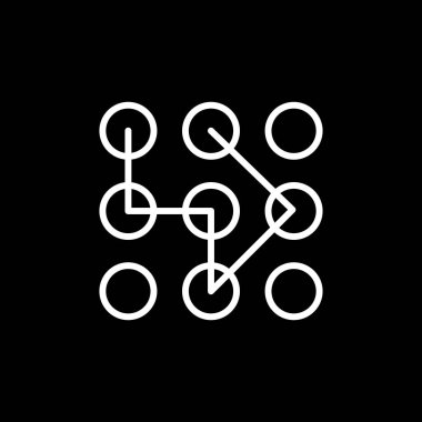 Pincode simge vektör illüstrasyonu