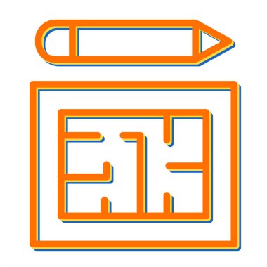 Blueprint web simgesi vektör illüstrasyonu