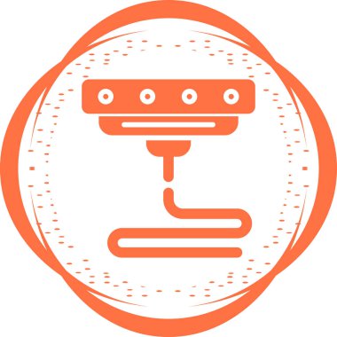 Vektör çizim bir 3d printerlere harcama maddeler