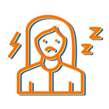 Yorgunluk web simgesi basit illüstrasyon