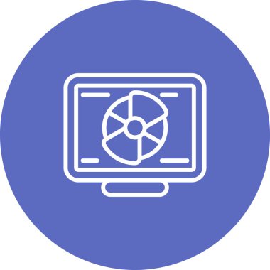 Renk Tekeri simgesinin basit vektör çizimi