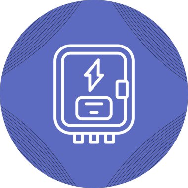 Elektrik Paneli simgesinin vektör illüstrasyonu      