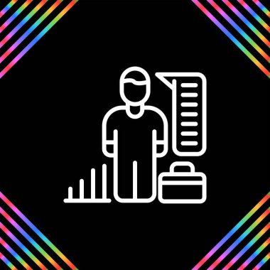 HR Analitik İnternet simgesi basit illüstrasyon