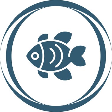 Balık simgesinin vektör illüstrasyonu