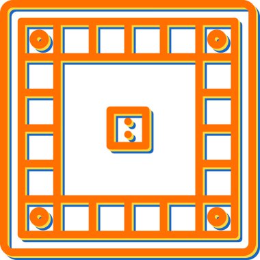 Tahta Oyun simgesi, vektör illüstrasyonu 