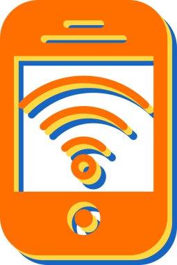 Kablosuz Bağlantı Wi-Fi simgesinin vektör çizimi.
