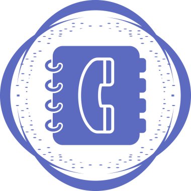 Telefon rehberi. simge tasarımı vektör çizimi