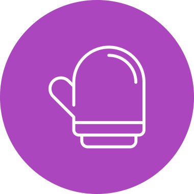 Eldiven simgesinin basit satır resmi