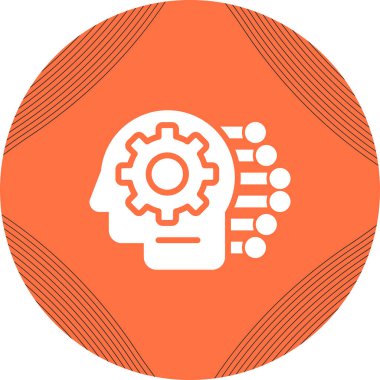 Makine Öğrenme simgesi. vektör illüstrasyonu      