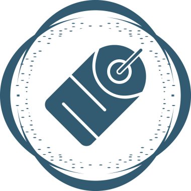 Simge etiketinin vektör illüstrasyonu