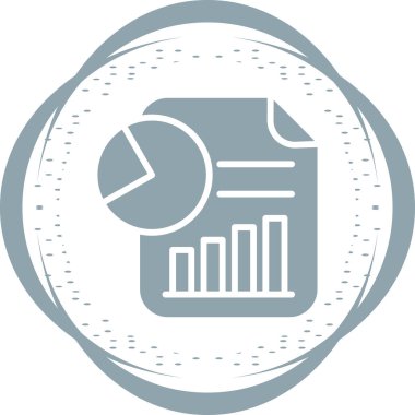 Analitik Rapor simgesinin vektör çizimi 