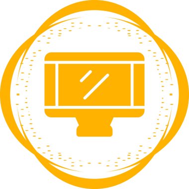 Bir monitör simgesinin basit web illüstrasyonu