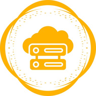 Bulut hesaplama simgesi vektör illüstrasyonu           