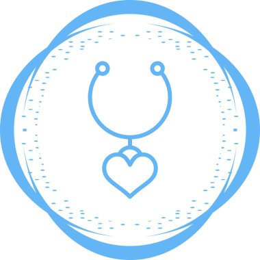 Heart Shaped Locket web simgesi vektör illüstrasyonu