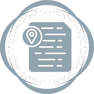 belge web simgesi vektör illüstrasyonu