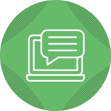 Sohbet web simgesi vektör illüstrasyonu     
