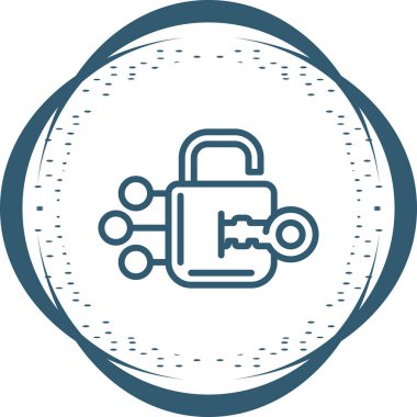 Kilit. Web simgesi basit illüstrasyon 