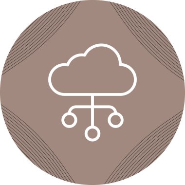 Bulut hesaplama simgesi vektör illüstrasyonu           
