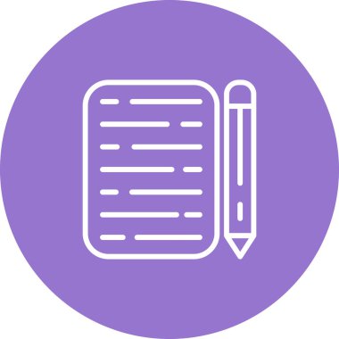 Test simgesinin basit vektör illüstrasyonu