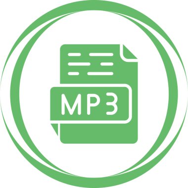 mp3 dosya biçimi vektör illüstrasyonu