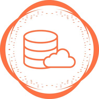 bulut web simgesi vektör illüstrasyonu