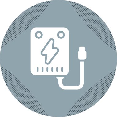 Taşınabilir şarj cihazının temel doğrusal resmi