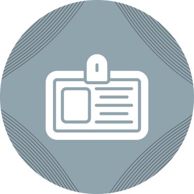 kimlik kartı simgesi basit tasarım