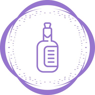 Şampanya şişesi. Web simgesi basit illüstrasyon