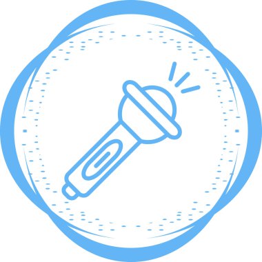 Flashlight web simgesinin vektör illüstrasyonu