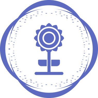 Çiçek. Web simgesi basit tasarım